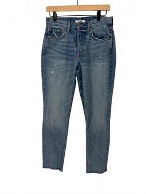 GRLFRND Karolina High-Rise Distressed Skinny Jeans, 28 — 100% Cotton